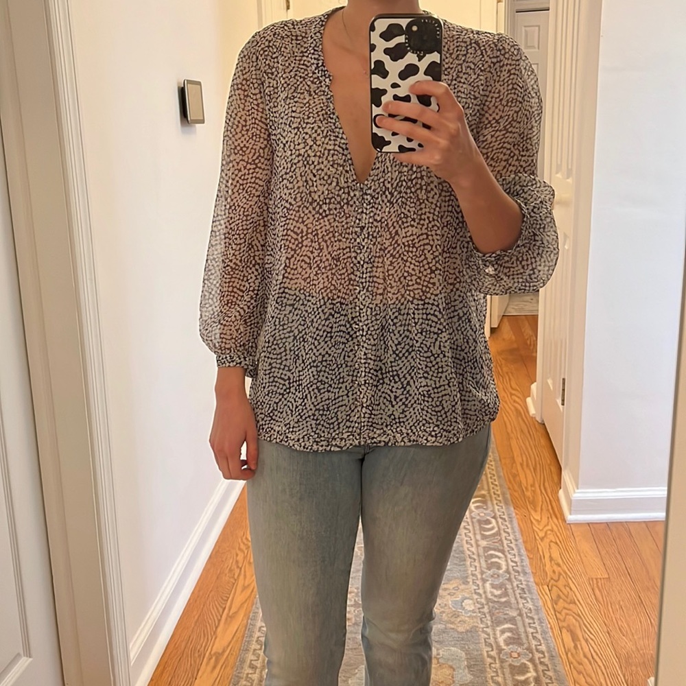 Joie Silk Blouse Size Small